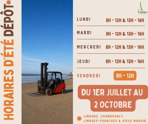 HORAIRES ETE DEPOTS