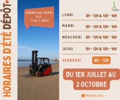 HORAIRES ETE DEPOT MOISSELLES