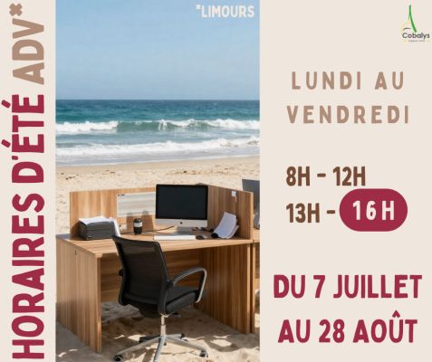 HORAIRES D'ETE SERVICE ADV LIMOURS